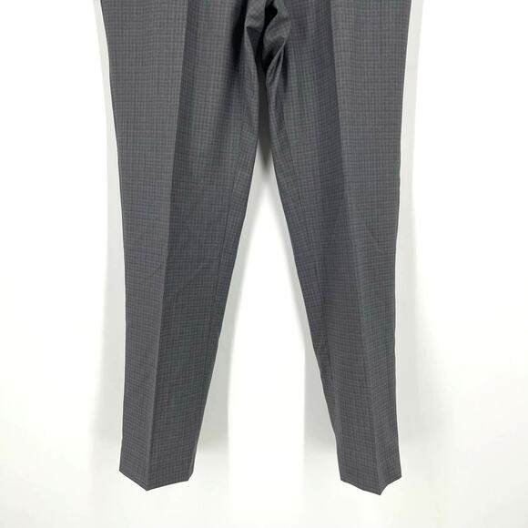 Ted Baker Sterling Small Check Trousers Grey Men's Size 38L - Picture 4 of 9